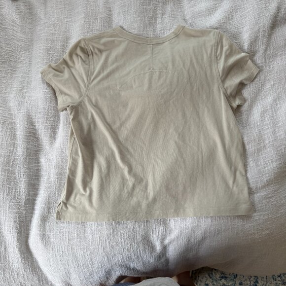 Lululemon Classic-Fit Cotton-Blend T-Shirt - Bone - Picture 4 of 4